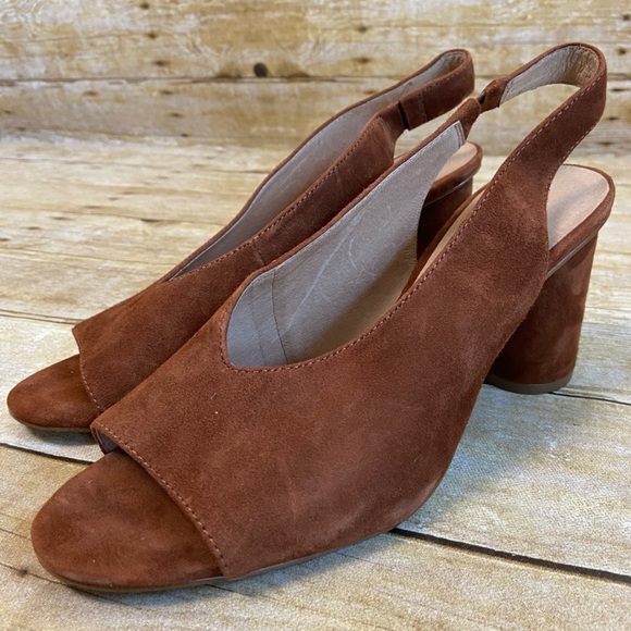 Madewell The Alana Slingback Suede Block Heels - Picture 2 of 8